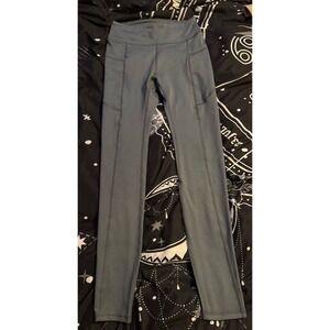 Gilly Hicks Women's Blue Grey Full Length Activewear Pocket Leggings, Small‎